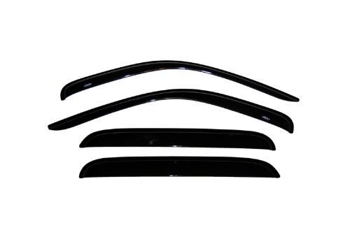 Picture of AVS 00 - 04 Dodge Dakota Crew Cab Ventvisor Outside Mount Window Deflectors 4pc - Smoke
