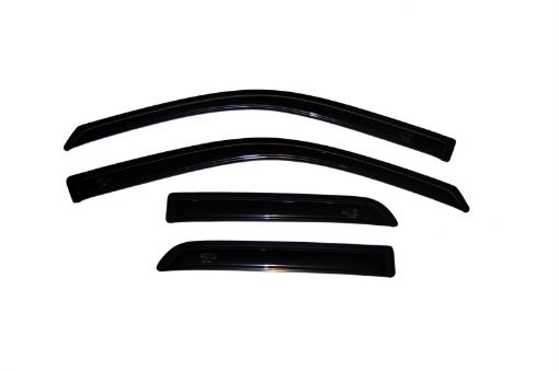 Picture of AVS 09 - 18 Dodge RAM 1500 Quad Cab Ventvisor Outside Mount Window Deflectors 4pc - Smoke