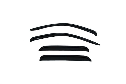 Picture of AVS 05 - 11 Dodge Dakota Quad Cab Ventvisor Outside Mount Window Deflectors 4pc - Smoke