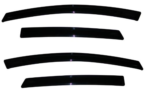 Picture of AVS 09 - 18 Ford Fiesta (Sedan Hatch) Ventvisor Outside Mount Window Deflectors 4pc - Smoke