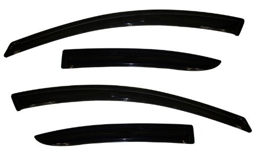 Picture of AVS 10 - 13 Mazda 3 Ventvisor Outside Mount Window Deflectors 4pc - Smoke
