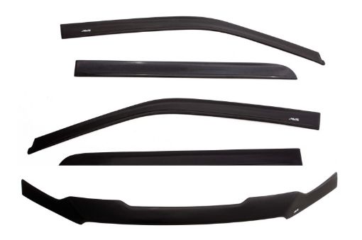Picture of AVS 11 - 16 Ford F - 350 Super Duty Supercrew Ventvisor Aeroskin Deflector Combo Kit - Matte Black