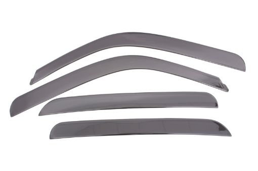 Picture of AVS 01 - 07 Chevy Silverado 1500 Crew Cab Ventvisor Low Profile Deflectors 4pc - Smoke