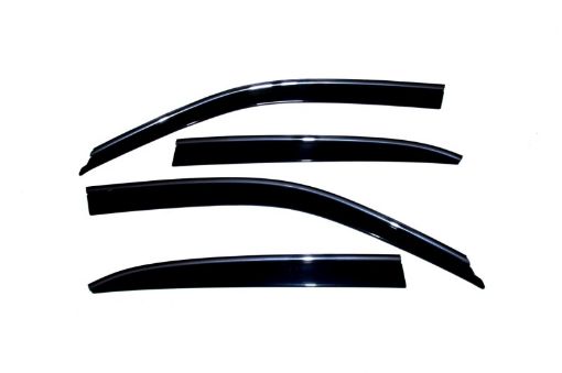 Picture of AVS 01 - 06 Lexus LS430 Ventvisor Low Profile Deflectors 4pc - Smoke wChrome Trim