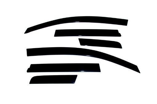 Picture of AVS 07 - 08 Honda Fit Ventvisor Low Profile Deflectors 6pc - Black