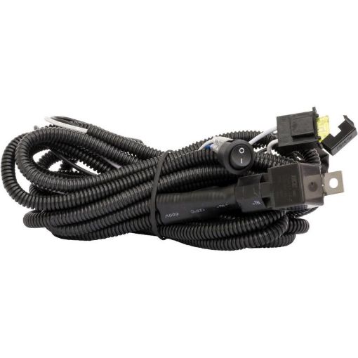 Picture of Westin 11ft Length 14 Ga Incl 15 Amp Fuse w Loom Single Connector LED Wiring Harness - Black