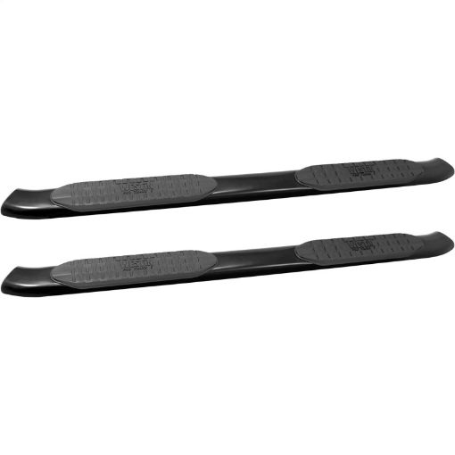 Picture of Westin 2014 - 2018 ChevroletGMC Silverado Sierra 1500 Dbl Cab PRO TRAXX 5 Oval Nerf Step Bars - Black