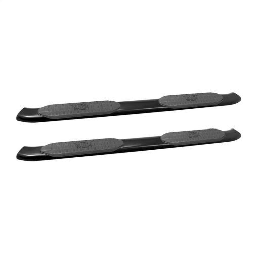 Picture of Westin 2014 - 2018 Chevy Silverado 1500 Crew Cab PRO TRAXX 5 Oval Nerf Step Bars - Black