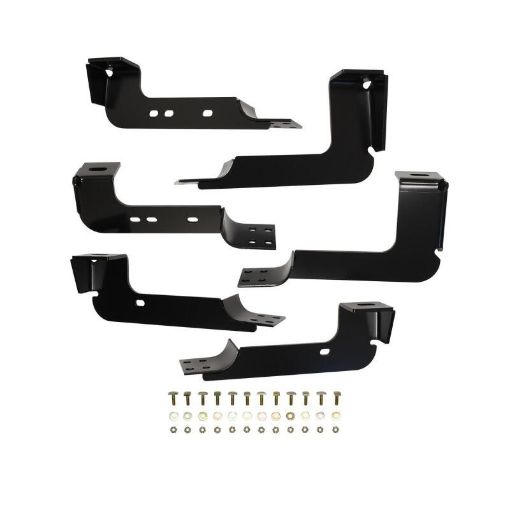 Picture of Westin 2004 - 2013 Chevy Silverado 1500 Crew Cab Premier Oval Nerf Step Bar Mount Kit - Black