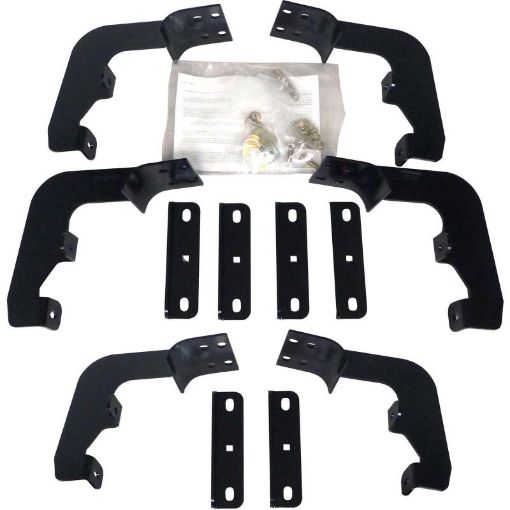 Picture of Westin 2015 - 2018 ChevroletGMC ColoradoCanyon Crew Cab Premier Oval Nerf Step Bar Mount Kit - Black