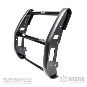 Picture of Westin 2016 - 2018 Ford Interceptor Utility Push Bumper Elite - Black