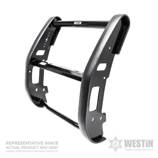 Picture of Westin 2016 - 2018 Ford Interceptor Utility Push Bumper Elite - Black