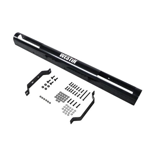 Picture of Westin Push Bumper Elite Light Channel 23.5 inch Whelen 2 Hole - Black