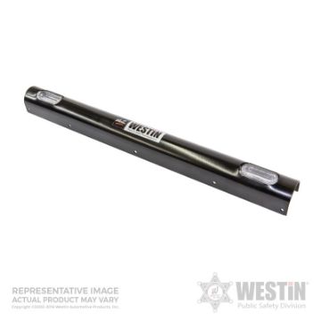 Picture of Westin Push Bumper Elite Light Channel 33.1 inch Whelen 2 Hole - Black