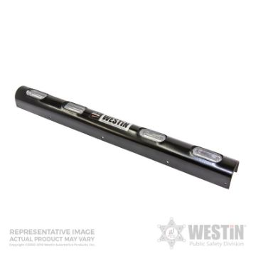 Picture of Westin Push Bumper Elite Light Channel 33.1 inch Whelen 4 Hole - Black