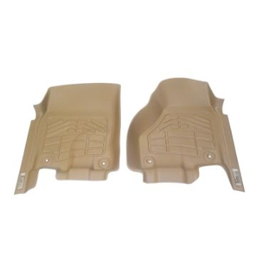 Picture of Westin 12 - 18 Ram Crew CabMega Cab (two retention hooks) Wade Sure - Fit Floor Liners Front - Tan