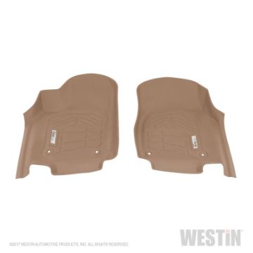 Picture of Westin 2013 - 2018 DodgeJeep Durango Wade Sure - Fit Floor Liners Front - Tan
