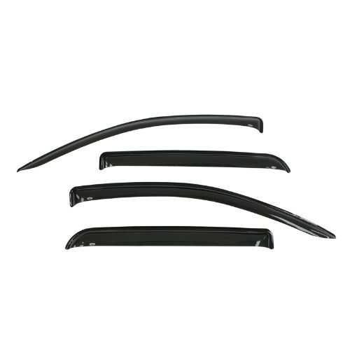 Picture of Westin 2015 - 2018 ChevroletGMC ColoradoCanyon Crew Cab Wade Slim Wind Deflector 4pc - Smoke