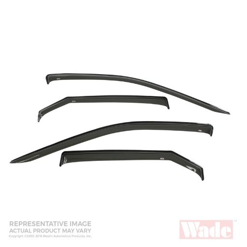 Picture of Westin 2011 - 2018 Dodge Charger Wade Slim Wind Deflector 4pc - Smoke