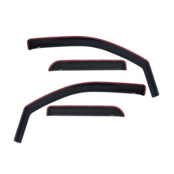 Picture of Westin 2002 - 2008 Dodge Ram Quad Cab (4 DR) Wade In - Channel Wind Deflector 4pc - Smoke