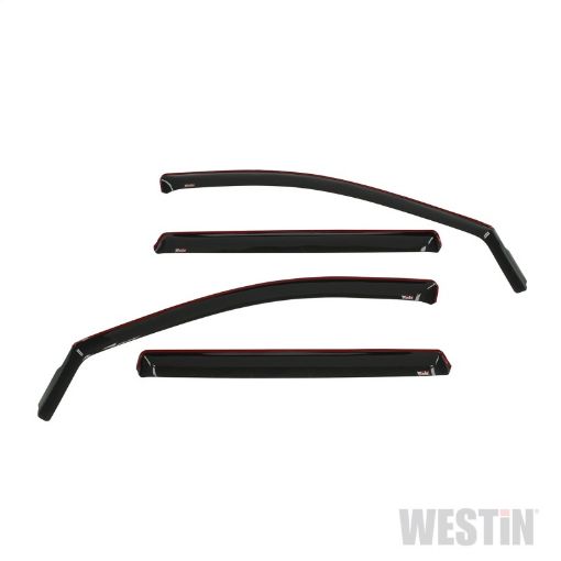 Picture of Westin 2013 - 2018 Nissan Pathfinder Wade In - Channel Wind Deflector 4pc - Smoke