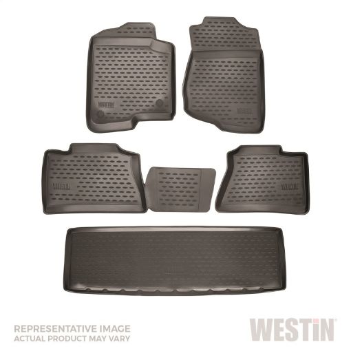 Picture of Westin 2015 - 2017 Cadillac Escalade wCaptain Seats Profile Floor Liners 6pc - Black