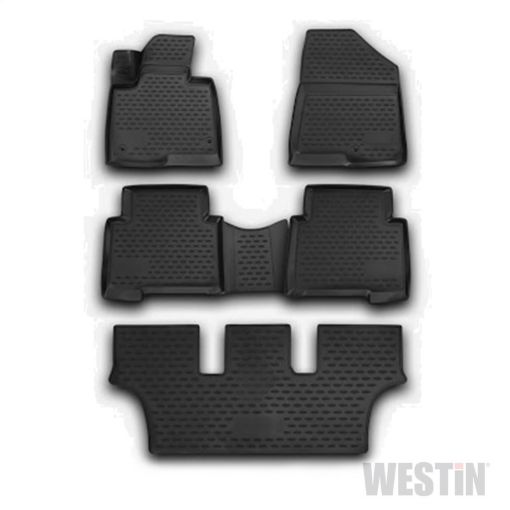 Picture of Westin 2013 - 2017 Hyundai Santa Fe 7 passenger Profile Floor Liners 5pc - Black
