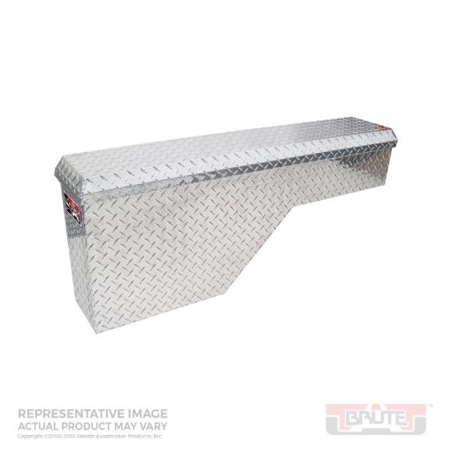 Picture of WestinBrute Pork Chop Tool Box Pass Side 46in Wide - Aluminum