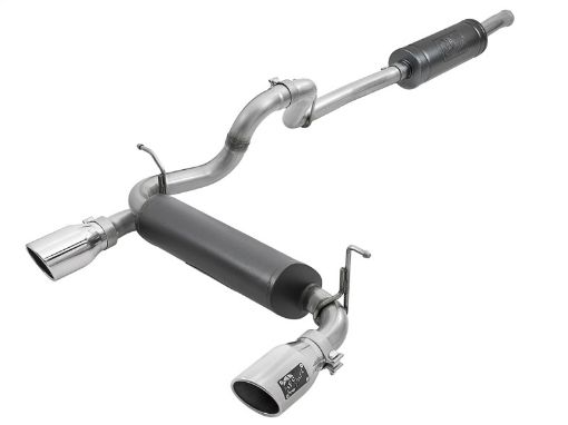 Picture of Rebel Series 2.5in 304 SS Cat - Back Exhaust w Polished Tips 2018 Jeep Wrangler (JL) V6 3.6L