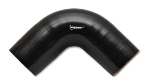 Picture of Vibrant 4 Ply Reinforced Silicone Elbow Connector - 5in ID x 4in Leg 90 Deg Elbow (BLACK)
