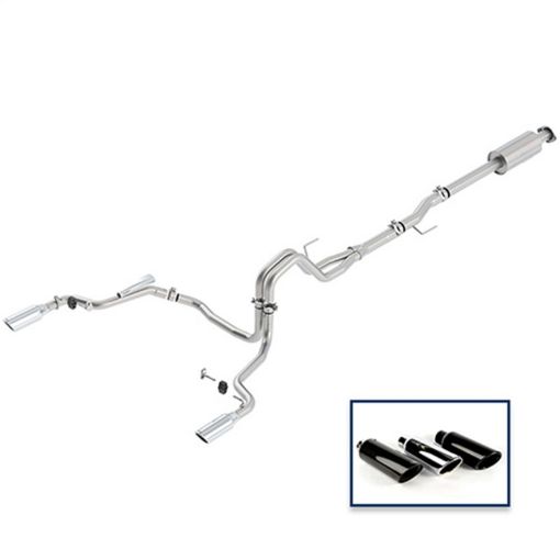 Picture of Ford Racing 15 - 18 F - 150 5.0L Cat - Back Extreme Exhaust System Rear Exit w Chrome Tips