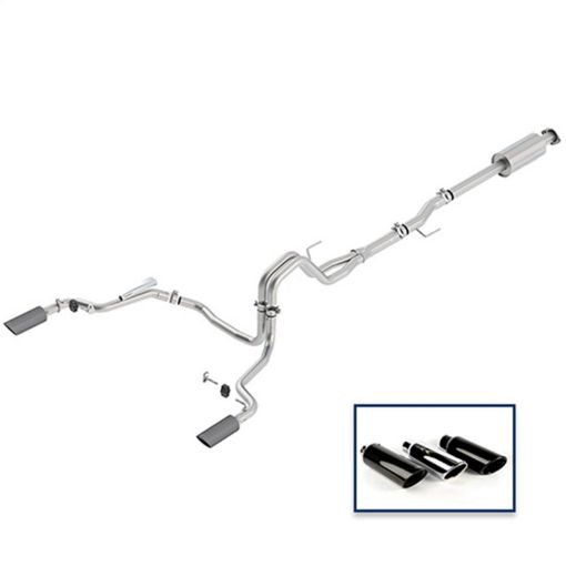 Picture of Ford Racing 15 - 18 F - 150 5.0L Cat - Back Extreme Exhaust System Rear Exit w Carbon Fiber Tips