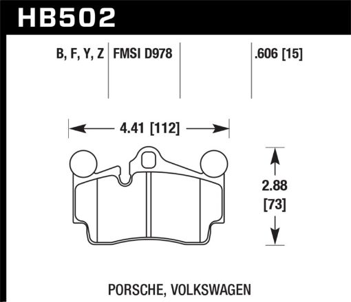 Picture of Hawk Porsche Volkswagen HPS Street Rear Brake Pads