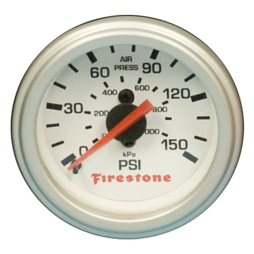 Picture of Firestone Replacement Single Pressure Gauge - White Face (For PN 2225 2229 2196) (WR17609181)