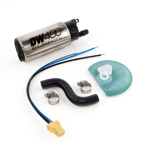 Picture of DeatschWerks 415LPH DW400 In - Tank Fuel Pump w 9 - 1044 Install Kit 85 - 97 Ford Mustang Cobra
