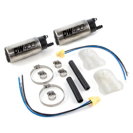 Picture of DeatschWerks 415LPH DW400 In - Tank Fuel Pump w 9 - 1049 Install Kit 99 - 04 Ford 150 Lightning