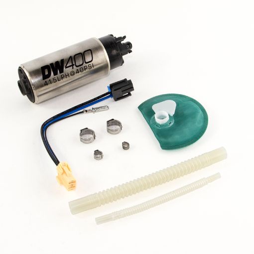 Picture of DeatschWerks 415LPH DW400 Fuel Pump w9 - 1047 Install Kit 15 - 17 Ford Mustang V6GT w 18in Venturi