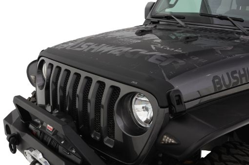 Picture of AVS 2018 Jeep Wrangler (JL) 2dr4dr Aeroskin II Textured Low Profile Hood Shield - Black