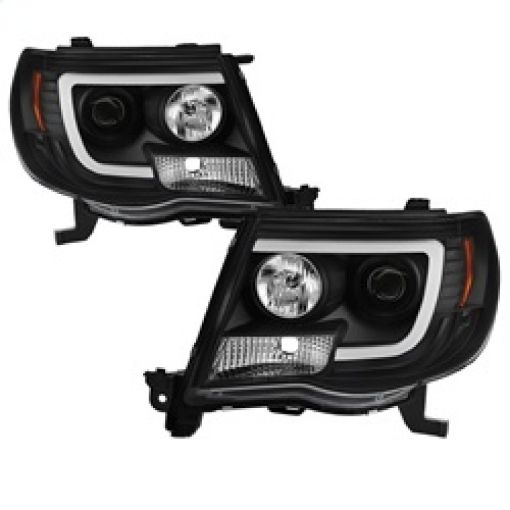 Picture of Spyder Toyota Tacoma 05 - 11 Projector Headlights - Light Bar DRL - Black PRO - YD - TT05V2 - LB - BK