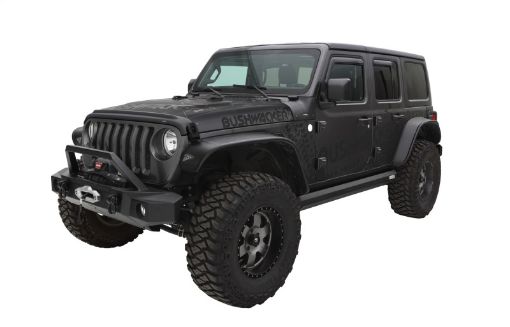 Picture of Bushwacker 2018 Jeep Wrangler (JL) Unlimited Flat Style Flares 4pc - Black