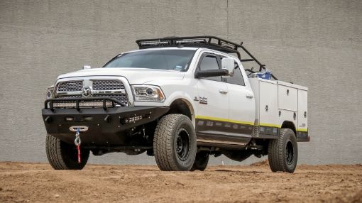 Picture of Addictive Desert Designs 10 - 18 Dodge RAM 2500 HoneyBadger Front Bumper w Winch Mount