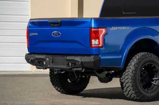 Picture of Addictive Desert Designs 15 - 18 Ford F - 150 Stealth Fighter Rear Bumper w Backup Sensor Cutout