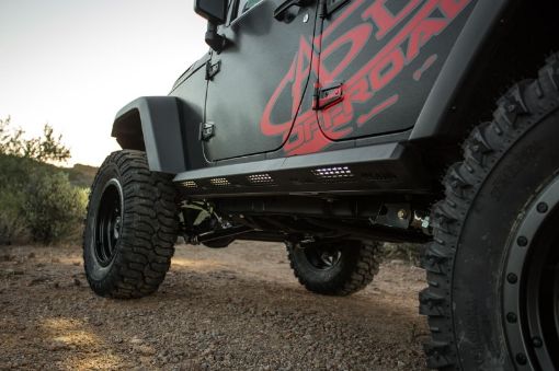 Picture of Addictive Desert Designs 07 - 18 Jeep Wrangler JK 4 Door Stealth Fighter Side Steps w ADD Logo