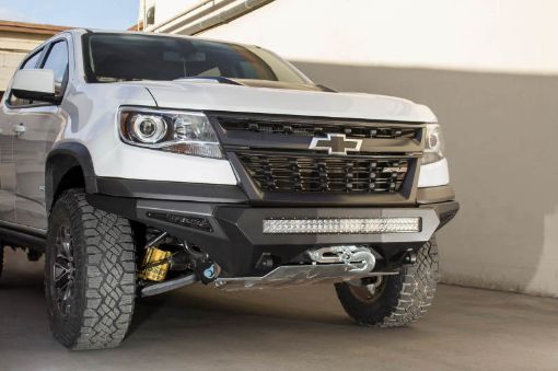 Picture of Addictive Desert Designs 17 - 18 Chevy Colorado Stealth Fighter Front Bumper w Winch Mount
