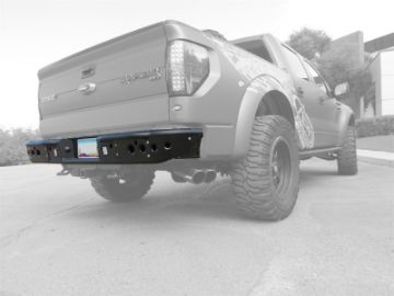 Picture of Addictive Desert Designs 10 - 14 Ford F - 150 Raptor Venom Rear Bumper w Backup Sensor Cutouts