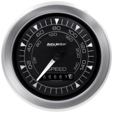 Picture of Autometer Chrono 3 - 38in 160MPH Electric Programmable Speedometer Gauge