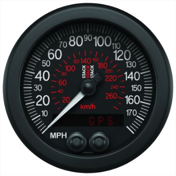 Picture of Autometer Stack Instruments 88mm 0 - 180 MPH 290 KMH GPS Speedometer - Black