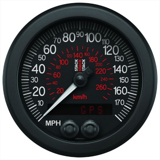Picture of Autometer Stack Instruments 88mm 0 - 180 MPH 290 KMH GPS Speedometer - Black