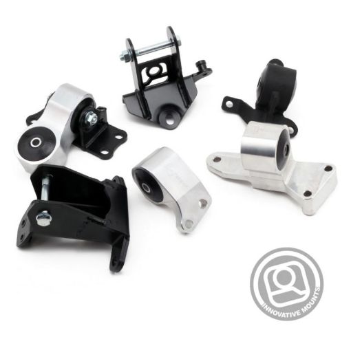 Picture of Innovative 06 - 11 Honda Civic Si K - Series Silver Billet Aluminum Mounts 95A Bushings (Not K24 Trans)