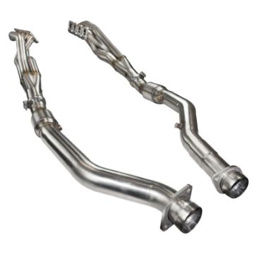 Picture of Kooks 2012 WK2 Jeep Durango 6.4L 1 - 78in x 3in SS Long Tube Headers - Cat SS Conn Pipe